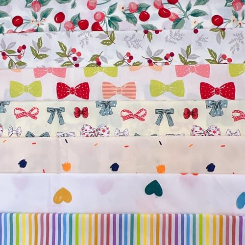 Cotton Fabric DIY Making Supplies Quilting Patchwork Fabric Fat Quarter Bundles DIY for Quilting Cotton Patchwork Cushions (Beige, 20" x 20")