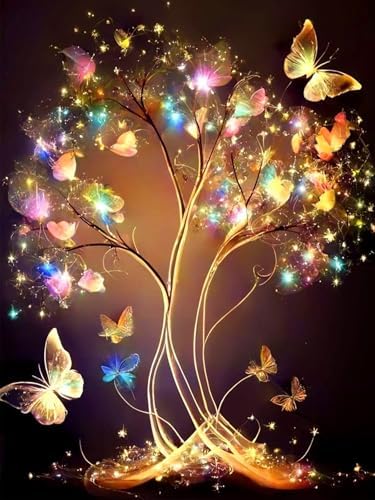 Xylogist Glitter Tree Diamond Painting Kits for Beginner 12X16Inch