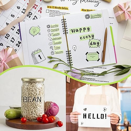 20 Pieces Letter Stencils Reusable Letter Stencils for Painting on Wood, Plastic Alphabet Numbers Stencils, Letter Stencil Template for Notebook, Journal, Scrapbook Decorations (20 Letter)
