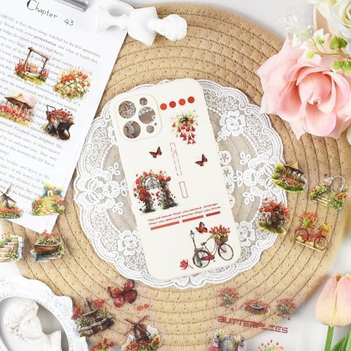 800 pcs Floral Scrapbook Sticker Kit Vintage Flower Junk Journal Sticker