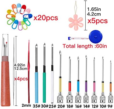 JNENERY Punch Needle, 43 Pieces Punch Needle Tool Embroidery Kit
