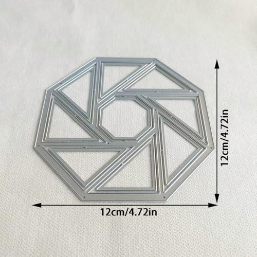 Metal Cutting Die for Scrapbooking - Cut Stencils for DIY Scrapbook Photo Album Decorative Paper Card, Card Making Supplies & Crafting Die Cut (Octagonal Frame 4.7 x 4.7 in)