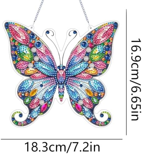 ARPADAMO Butterfly Diamond Art Kits for Adults, Acrylic Hanging Suncatcher
