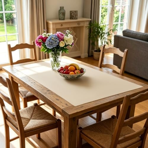Extra Large Silicone Mat for Kitchen Counter 36" x 24" Silicone Table Mat for Resin Workbench Heat Resistant Mat Coffee Bar Mat,Beige