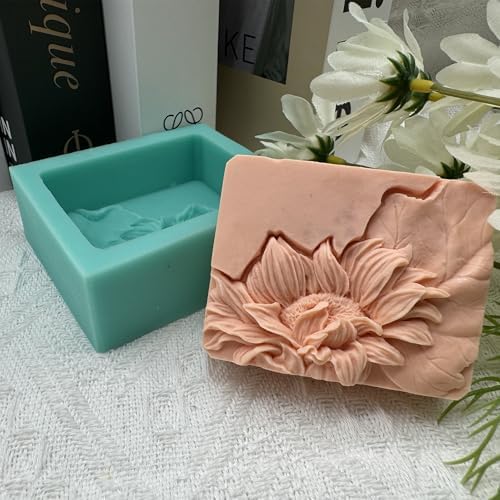 3D Sunflower Soap Mold Flower Handmade Soap Making Mold Scented Candle Wax Mold Resin Art Gypsum Crafts Moulds