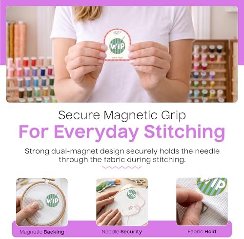 Aspen Lane Magnetic Needle Minder Needlepoint Accessory (WIP)