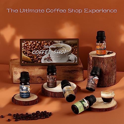 SALKING Coffee Shop Fragrance Oils Set, Essential Oil for Diffuser for Home