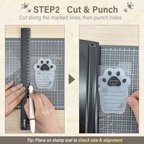 iMAT Cat Paw Stamp Mat for Wax Seals Non-Slip Silicone Mat White
