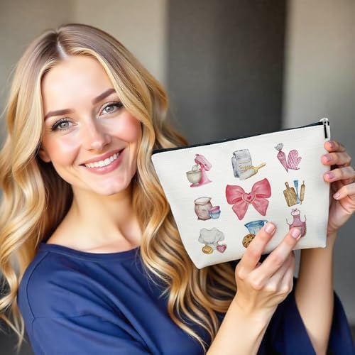 Funny Baking Makeup Bag, Cooking Cosmetic Pouch for Purse