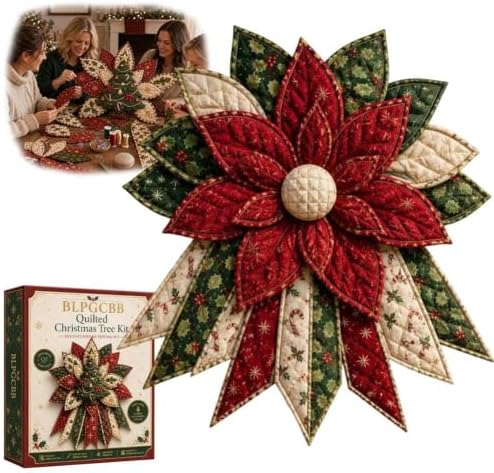 Quilted Christmas Tree Kit DIY Patchwork Sewing Set 3D Fabric Holiday Decor