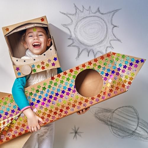 2340 PCS Holographic Star Stickers for Kids Reward,0.6" Sparkly Small Stars