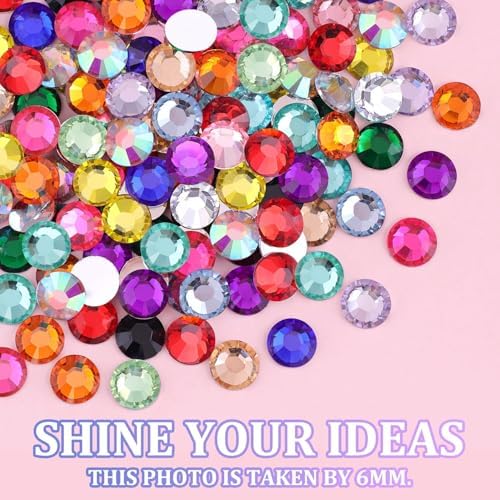 Resin Rhinestones for Bedazzling with Tweezers, 12000Pcs Multicolor 3/4/5mm Rhinestones for Crafting with 3Pcs 10ml B7000 Jewelry Glue for DIY Crafts Clothing Tumblers Shoes Fabric Nail Art