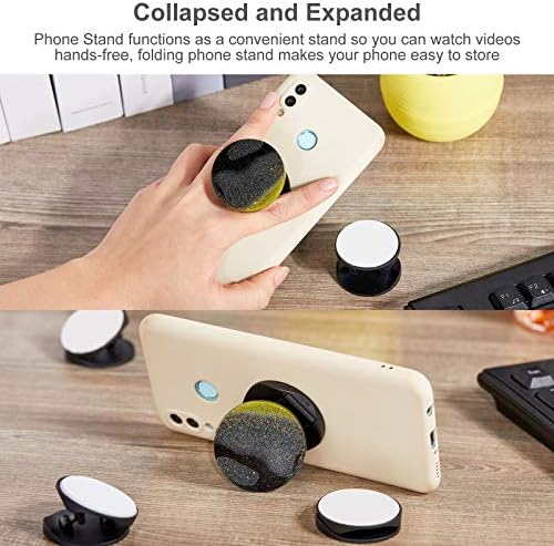 30 Pack Blank Phone Grip Holder, Expandable Phone Grip Stand,Black