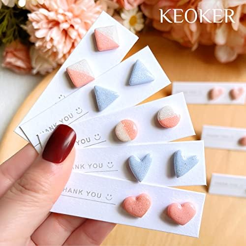 Keoker Polymer Clay Cutters - Geometric Clay Cutters, Polymer Clay Cutters for Earrings Jewelry Making, 10 Shapes Regular Clay Earrings Cutters
