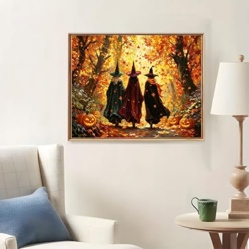 Tabszca Halloween Witch Paint by Numbers Kit for Adults 16 X 20 Inch