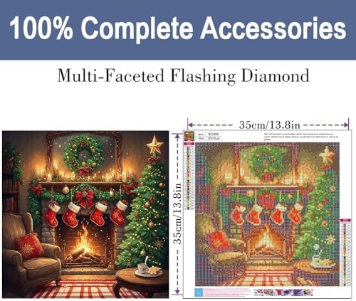 ijbnhd Christmas Diamond Art Kits for Adults 14X14inch