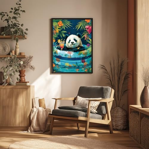 Reivworl Panda Diamond Art Kits for Adults Beginner 12×16 inch
