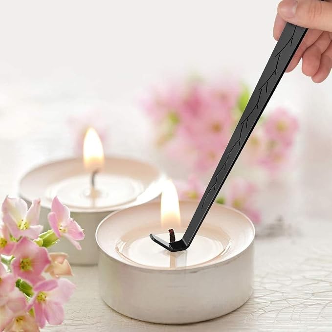 RONXS 3 in 1 Candle Wick Trimmer Set, Snuffer, Dipper, Cutter, Black | Candle Care Accessory Kit, Stainless Steel, Trims Wick, Puts out Flame and Dips, Gift Box for Candle Lovers Home Decoration