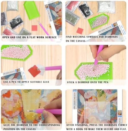 XUNLURY Colorful Cocktail Diamond Art Kits 2 Pcs, Vibrant Summer Cocktail Party Diamond Painting Kits for Adults Beginners, Full Drill Diamonds Dots for Home Decor, 9.8x11.8 Inch