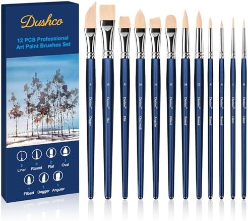 Watercolor Brushes Professional, Artist Paint Brushes Set, 12 Pieces