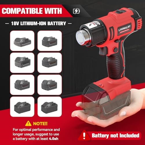 Heat Gun Compatible with Milwaukee 18V Battery (Tool Only)
