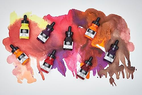 Liquitex Professional Acrylic Ink, 1-oz (30ml), Essential Color Set, Set of 6