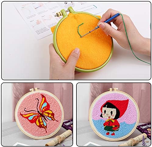 JNENERY Punch Needle, 43 Pieces Punch Needle Tool Embroidery Kit