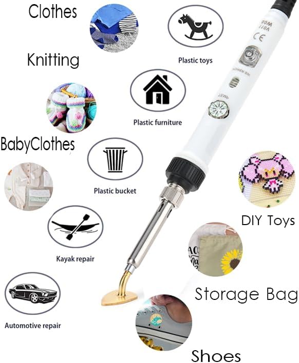 Arokimi Mini Iron, 80W Small Tiny Iron for Crafts Patches Hats (White)