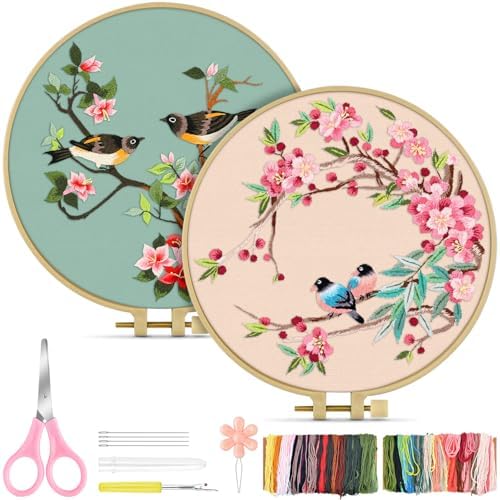 TINDTOP Embroidery Kit for Adult, Owl Embroidery Kit for Beginners