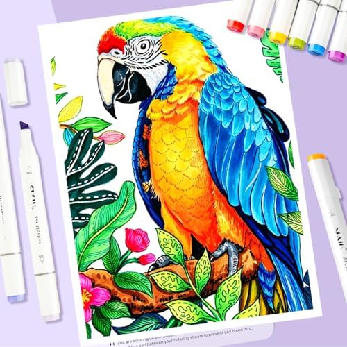 SFAIH Dual Tip Alcohol Markers, 101 Colors, Chisel & Fine Art Coloring Set | Easy to Blend, Storage Case, Adult Coloring Books Illustration Sketch Design, Drawing, Colorless Blender, Art Lovers Artist