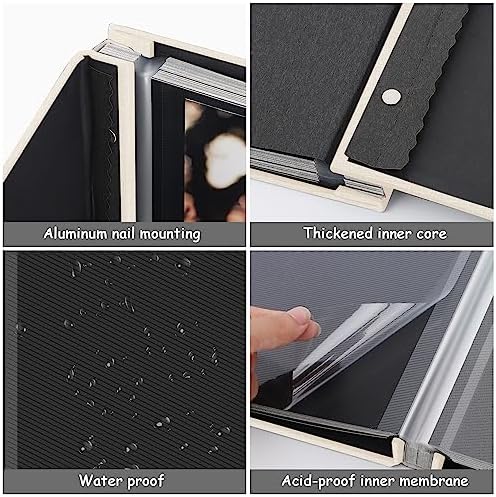 Zesthouse Photo Album Self Adhesive Pages, 60 Pages Magnetic Scrapbook Albums with Sticky Page, Photos Album Holds 8x10 & 5X7 & 4x6 & 6x8 & 3x5, Large Picture Book Ideal Gift for Family Wedding Baby