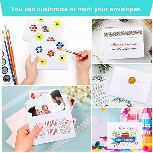 140 Packs Invitation Envelopes, A2 Envelopes White, Postcard Envelopes, Envelopes for 4.5x5.5 Cards, Envelopes for Invitations, Envelopes Self Seal for Photos RSVP, Greeting Cards
