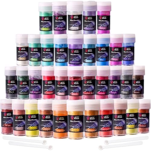 LET'S RESIN 36 Colors Mica Powder, Pigment Powder for Epoxy Resin/UV Resin