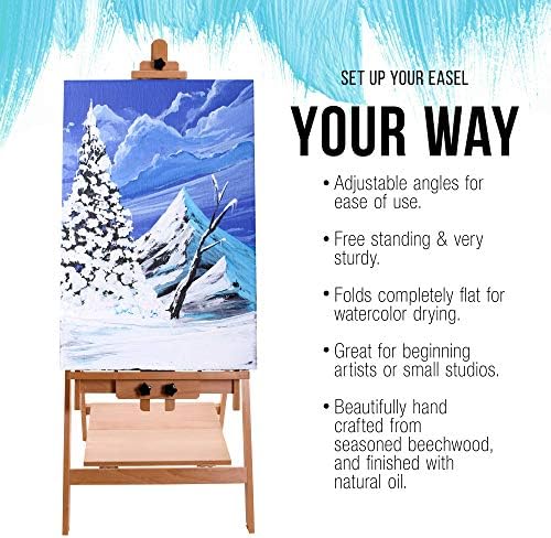 U.S. Art Supply Large Adjustable H-Frame Multi-Purpose Studio Artist Easel