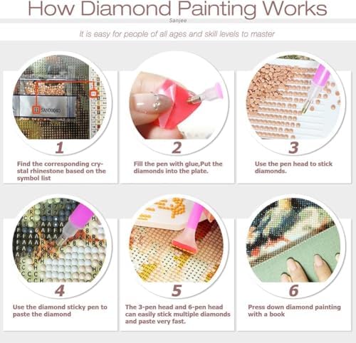 AIBOERL 3 Pack Diamond Art Kits for Adults,Mushrooms Diamond Painting | Round Drill Mushrooms Diamond Painting for Beginners DIY Rhinestone 5D Diamond dots(Gemstone Craft)Wall Art Gift 12x16IN