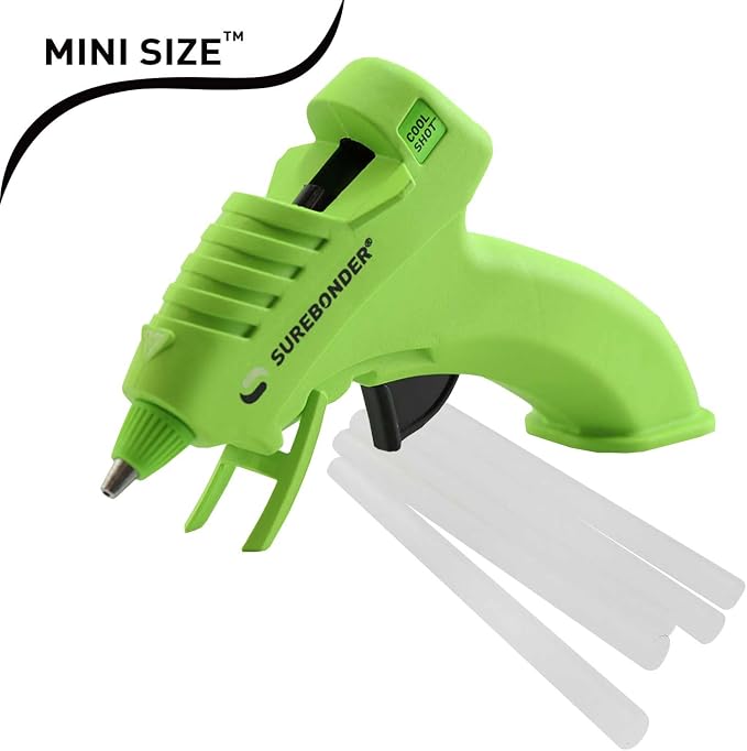 Surebonder 10W Ultra Low Temp Cool Shot Mini Glue Gun Kit with 12 Glue Sticks,Bonds Delicate Materials Like Paper,Fabric,Foam,Balloons - Clear,(Pack of 6)
