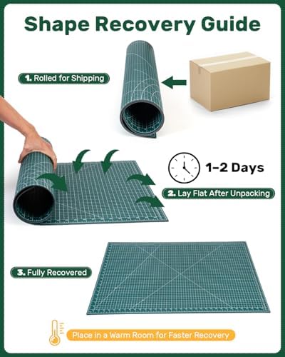 Self Healing Cutting Mat, 17" x 23", Double-Sided Rotary Cutting Mat for Sewing, Quilting, Scrapbooking & Craft, Large Craft Cutting Board for Hobby Use(A2)