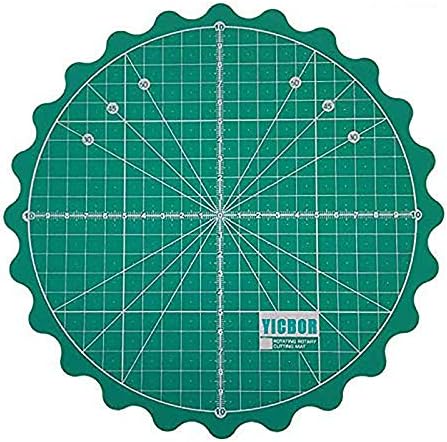 Green Self Healing Rotating Cutting Mat, Rotatry Cutting Mat for Office School Supplies Quilting Size 8" x 8"