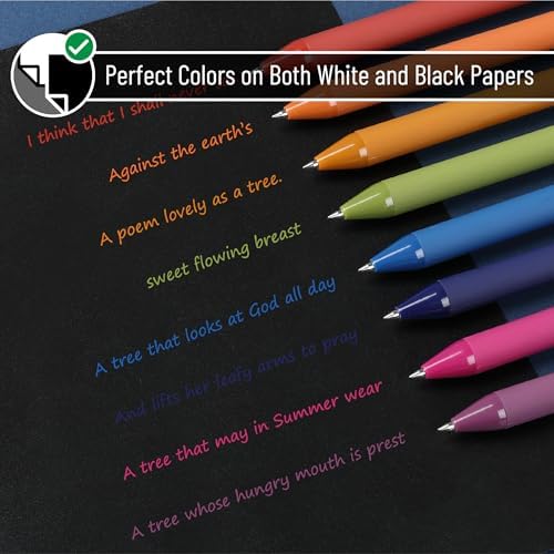 Mr. Pen- Retractable Gel Pens, 8 Pack, Unique Vintage Color Ink