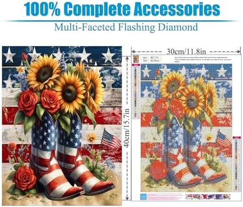 Lophomie Diamond Art Kits for Adults Western Diamond Painting Kits 12x16 in