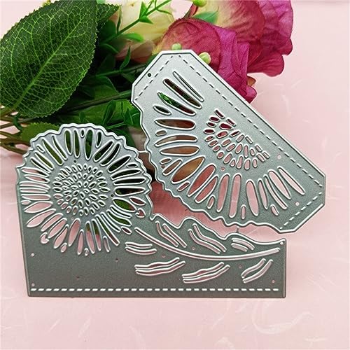 Scrapbooking Die-Cuts for Card Making, Christmas Metal Cutting Dies, Paper Craft Punch Template, Background Embossing Stencils, DIY Album Décor (Flower-14x11.5cm)