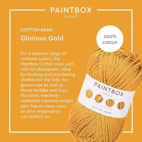 Paintbox Yarns 100% Cotton Aran Yarn 1.76oz / 50g, 93yds / 85m