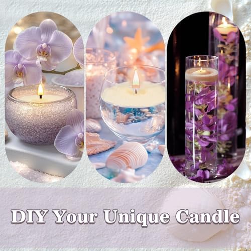SCENTORINI Pearled Candle, 25.5 oz White Candle Sand with 15 Wicks