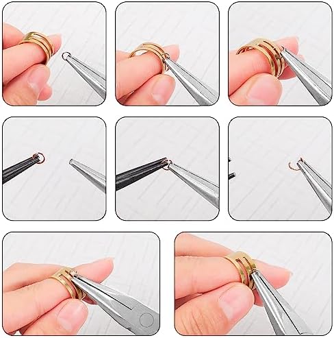 URSKYTOUS 4Pcs Jewelry Pliers Set Jewelry Making Pliers Tools Kit Include Jewelry Making Needle Nose Chain Nose Round Bent Pliers Wire Cutter for Bracelet Beading DIY Craft Jewelry Making Supplies