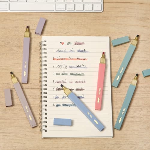 Mr. Pen- Aesthetic Highlighters No Bleed, 6 Pack, Assorted Colors