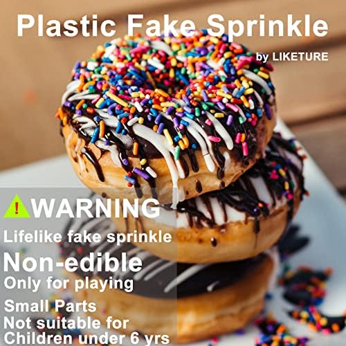 LIKETURE Fake Sprinkles 110g Polymer Clay Sprinkles Fake Candy Sprinkles Faux Sprinkles for Resin Slime Craft Plastic Sprinkles for Nail Art Phone Case DIY Shaker Card Filler (Multi-color Mouse-110G)