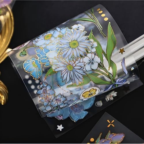 200pcs Aesthetic Botanical Stickers,PET Decals for Journal Scrapbook