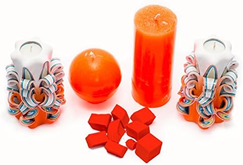 Bright Orange Candle Wax Dye 2 oz - Candle Color Dye Blocks