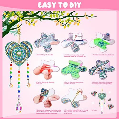 Gift for 8 9 10 Yeal Old Girl: Art and Craft Kid Diamond Art Wind Chime Kit