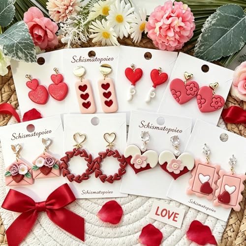 11 Pcs Heart & Love Themed Polymer Clay Cutters Set - Valentine's Day, Wedding & Engagement Clay Cutters for Polymer Clay Jewelry Making, Fit Gift for Wife